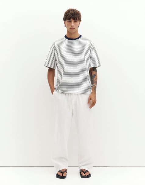 Pull&Bear - Pantalon de jogging en denim - Beige - view 1