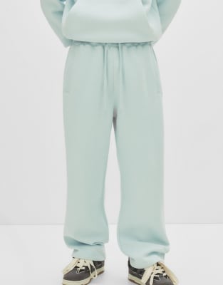 Pull & Bear - Pantalon de jogging épais - Bleu ciel