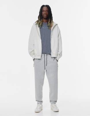 Pull & Bear - Pantalon de jogging - Gris chiné