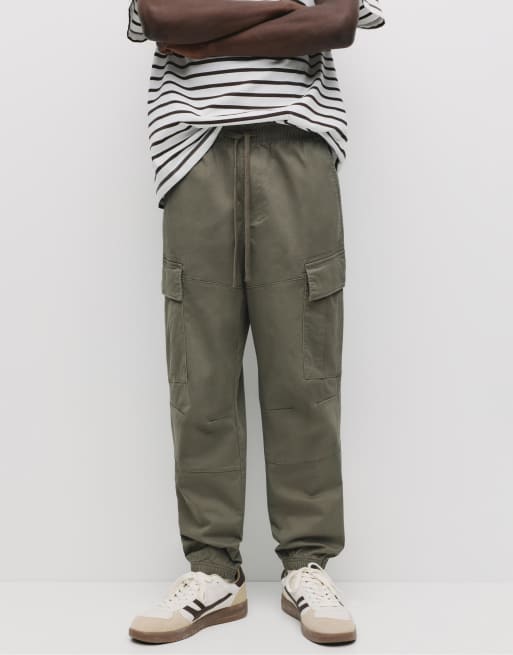 Pull&Bear - Pantalon de jogging style cargo - Kaki, 2 de 4