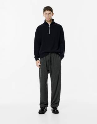 Pull & Bear - Pantalon de survêtement en maille chenille - Gris