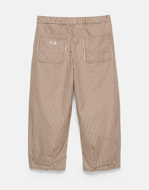 Pull&Bear pantalon droit à rayures rose, 7 de 7