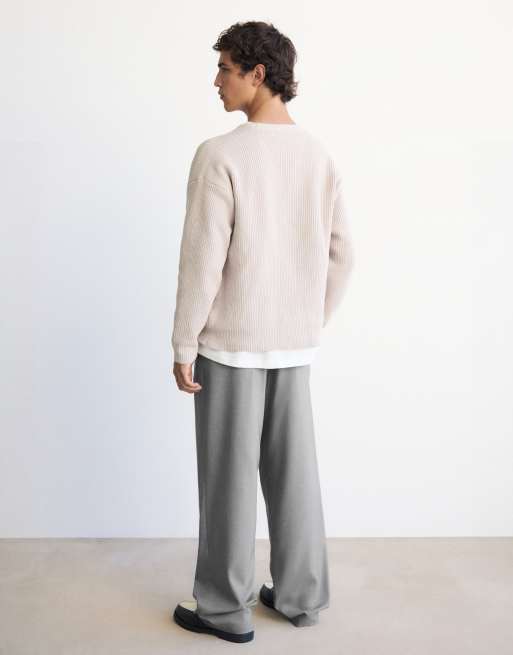 Pull&Bear pantalon droit ajusté à pinces gris, 2 de 7