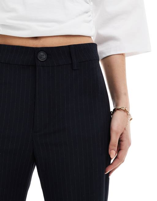 Pull&Bear - Pantalon droit ajusté à taille haute - Bleu marine, 4 de 5