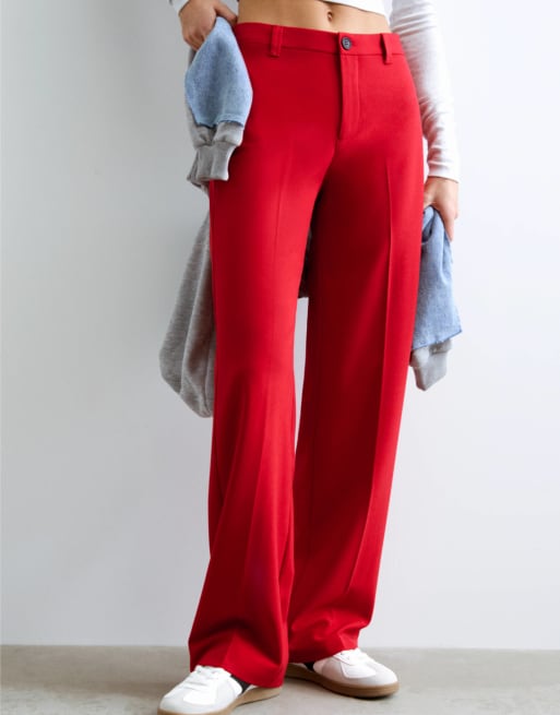 Pull&Bear - Pantalon droit ajusté - Rouge, 2 de 4
