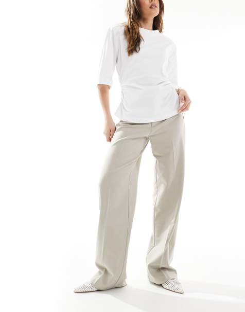 Pull&Bear - Pantalon droit ajusté - Taupe - view 1