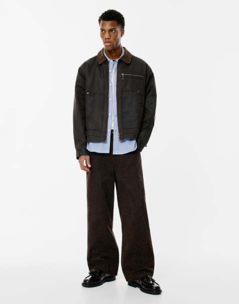 Pull&Bear - Pantalon droit texturé - Marron - view 1