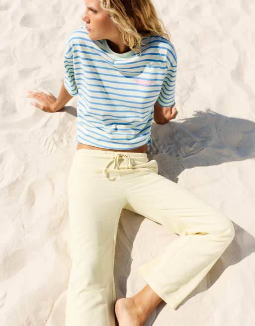 Pull&Bear - Pantalon fluide en viscose - Jaune, 4 de 7