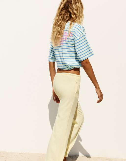 Pull&Bear - Pantalon fluide en viscose - Jaune, 5 de 7