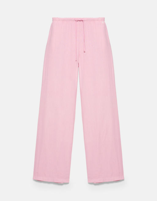 Pull&Bear - Pantalon fluide en viscose - Rose, 4 de 7
