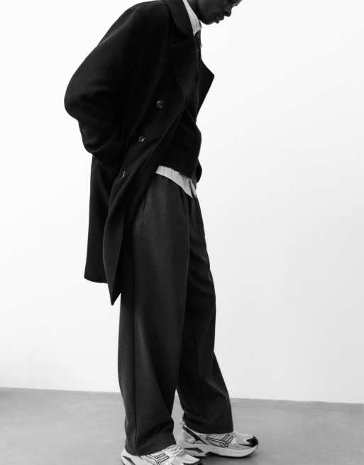 Pull&Bear - Pantalon habillé à rayures - Gris, 3 de 4