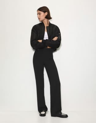 Pull & Bear - Pantalon habillé à surpiqûres - Bleu marine-Multicolore 40