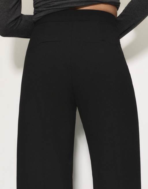 Pull&Bear - Pantalon habillé à taille haute - Noir, 5 de 7