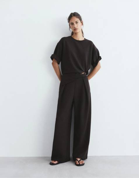 Pull&Bear - Pantalon large à pinces - Gris - view 1