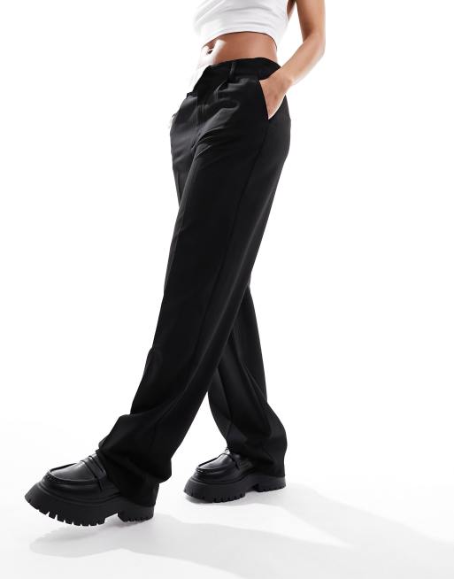 Pull&Bear - Pantalon large ajusté avec taille apparente - Noir, 3 de 5