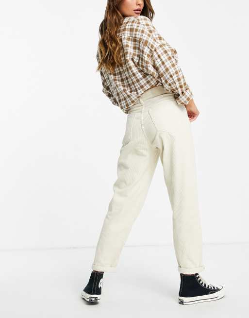 Pantalon mom velours cotelé new arrivals