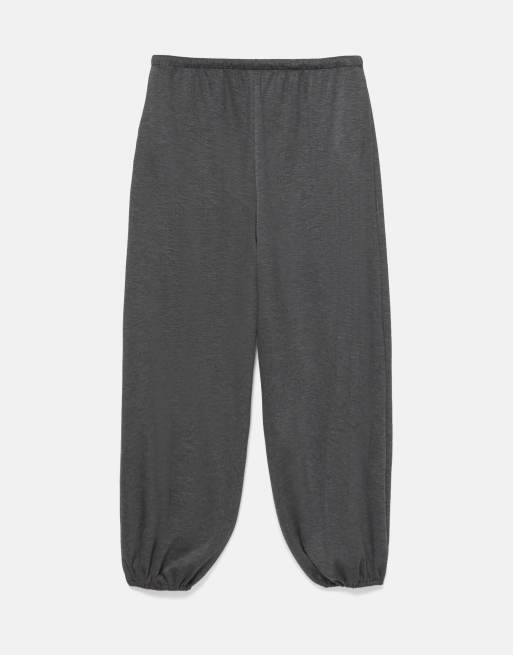 Pull&Bear pantalon sarouel fluide gris, 7 de 7