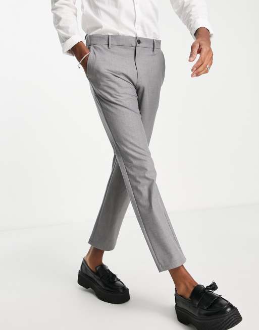 Pull&Bear - Pantalon slim élégant - Gris