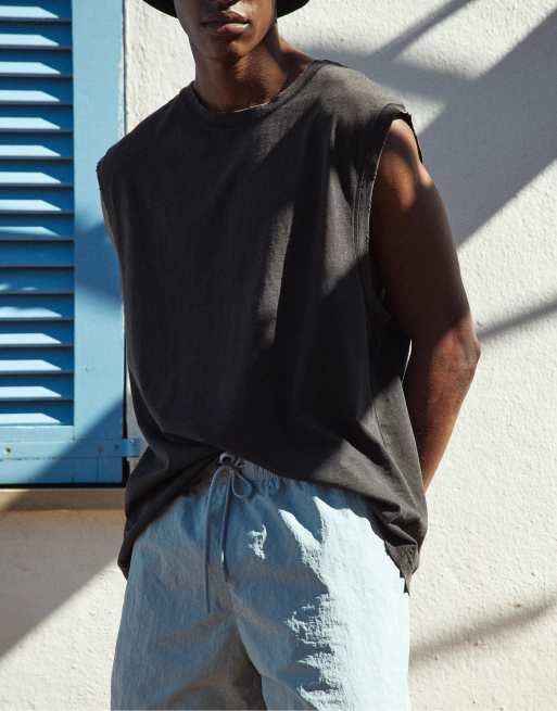 Pull&Bear - Pantaloncini da bagno blu navy elasticizzati in vita, 3 di 4