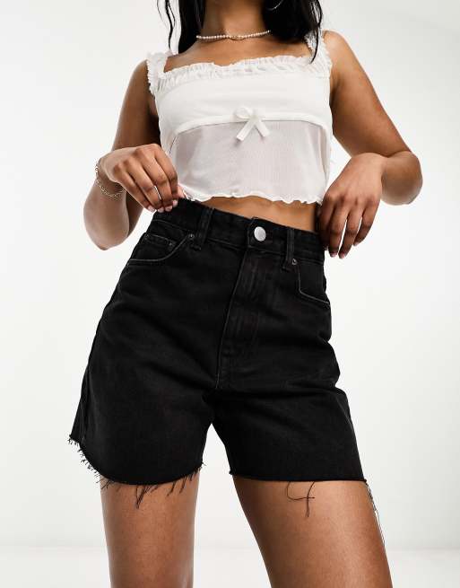 Pantaloncini a vita alta neri discount