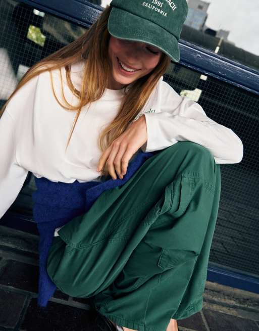 Pull&Bear pantaloni cargo balloon verdi, 3 di 7
