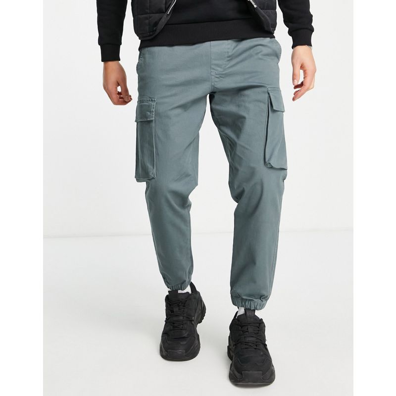 n3iQW Pantaloni e chino Pull&Bear - Pantaloni cargo grigi