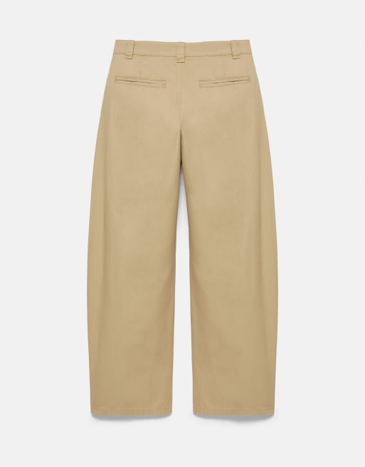 Pull&Bear pantaloni chino balloon color sabbia, 6 di 6