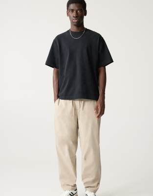 Pull&Bear - Pantaloni da jogging beige - view 1