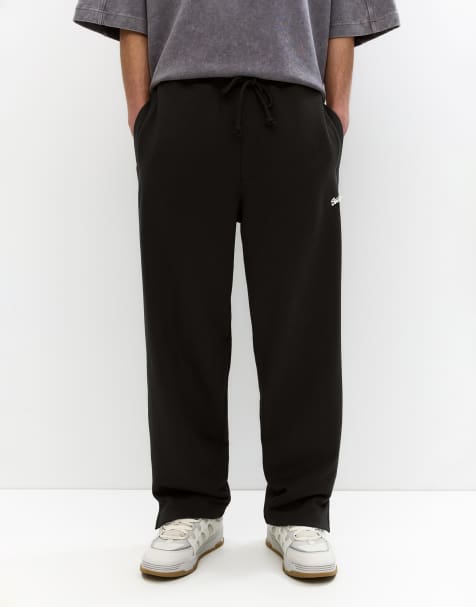 Pull&Bear - Pantaloni della tuta in pile neri - view 1