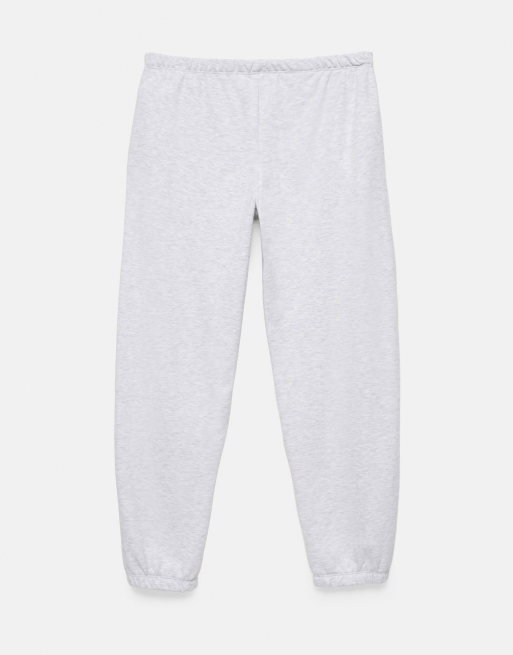 Pull&Bear pantaloni jogger basic in grigio mélange, 7 di 7