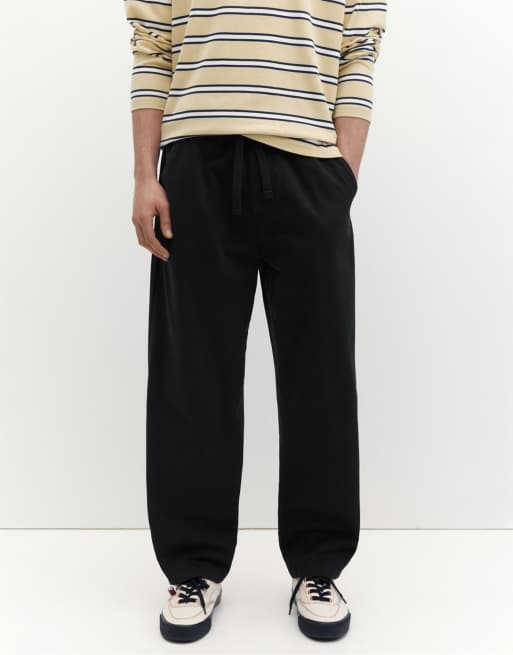 Pull&Bear - Pantaloni joggers ampi neri, 2 di 4