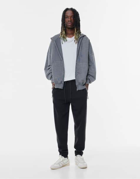Pull&Bear - Pantaloni joggers della tuta neri - view 1