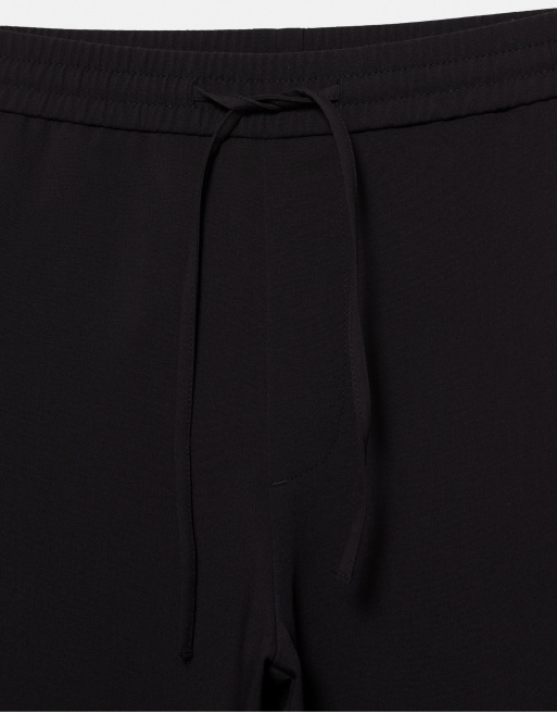 Pull&Bear - Pantaloni joggers sartoriali neri, 6 di 7