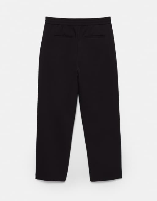 Pull&Bear - Pantaloni joggers sartoriali neri, 7 di 7
