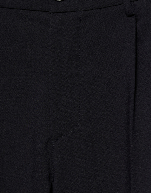 Pull&Bear pantaloni sartoriali a gamba larga navy, 7 di 7