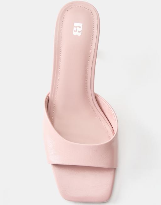 Pull&Bear – Pantoletten in Rosa mit Absatz, 4 von 4