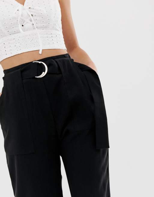 Pull and bear on sale paper bag trousers