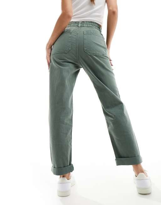 Paper bag waist mom 2024 jeans