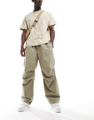 KIRSH Front shirring point parachute pants khaki KKSSCPT504M