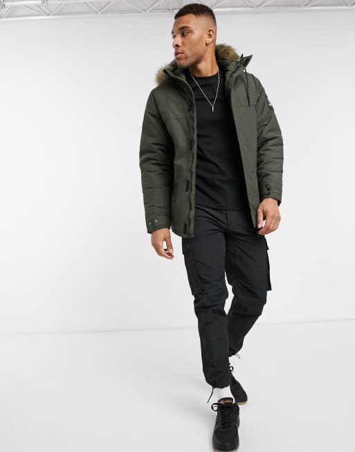 Pull and bear parka mens sale