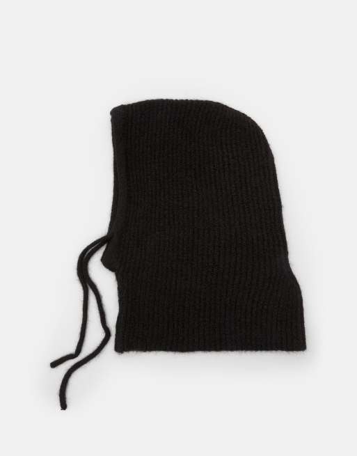 Pull&Bear - Passamontagna in maglia pesante nero