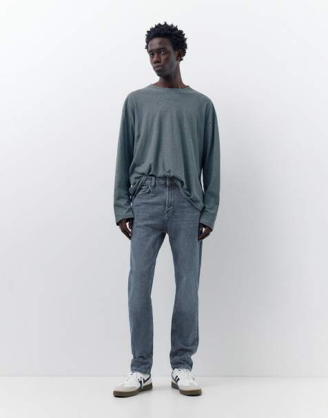 Pull&Bear – Pastellblå jeans med smal passform - view 1