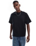 [Pull & Bear] Pull & Bear peached boxy t-shirt in black XS BLACK