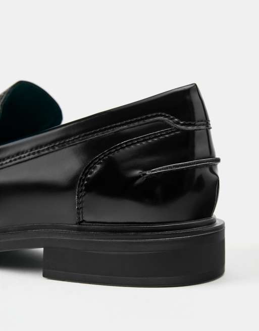 Pull&Bear Penny loafers in black, 3 of 4
