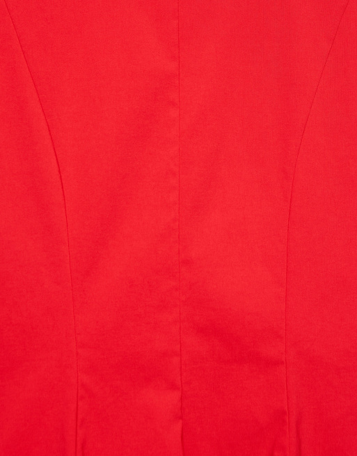 Pull&Bear Peplum top in red, 7 of 7