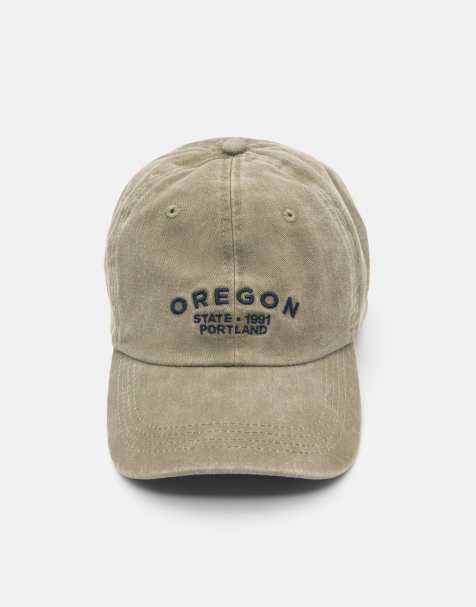 Pull&Bear - Pet met Oregon-motief in kaki - view 1