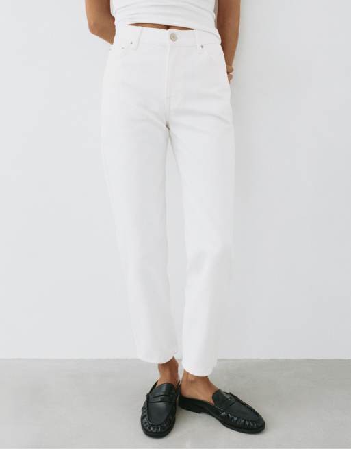 Pull&Bear Petite – Blå mom jeans med hög midja, 2 av 7