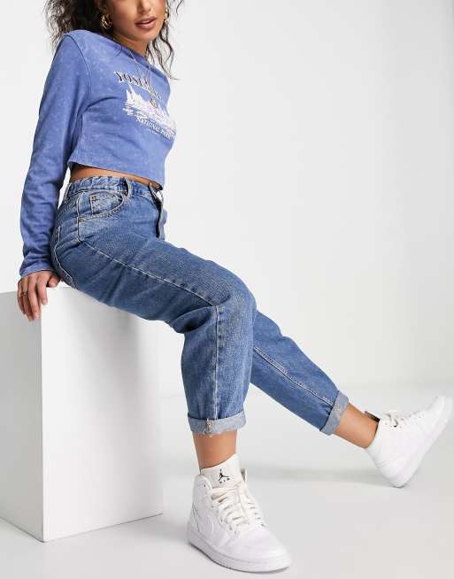 Buy Blue Slim Fit Elastic Waist Girls Jeans – Mumkins