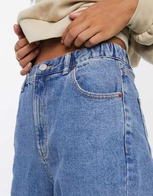 pull&bear elasticated waist mom jean