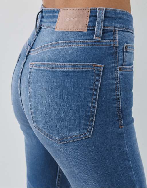 Pull&Bear Petite – Indigoblå skinny jeans med hög midja, 5 av 7